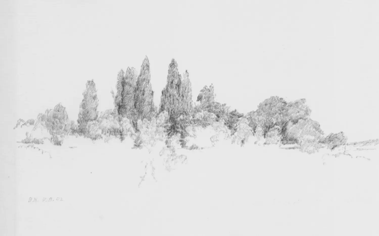 ´Riparbella´ (Toskana) Bleistiftzeichnung