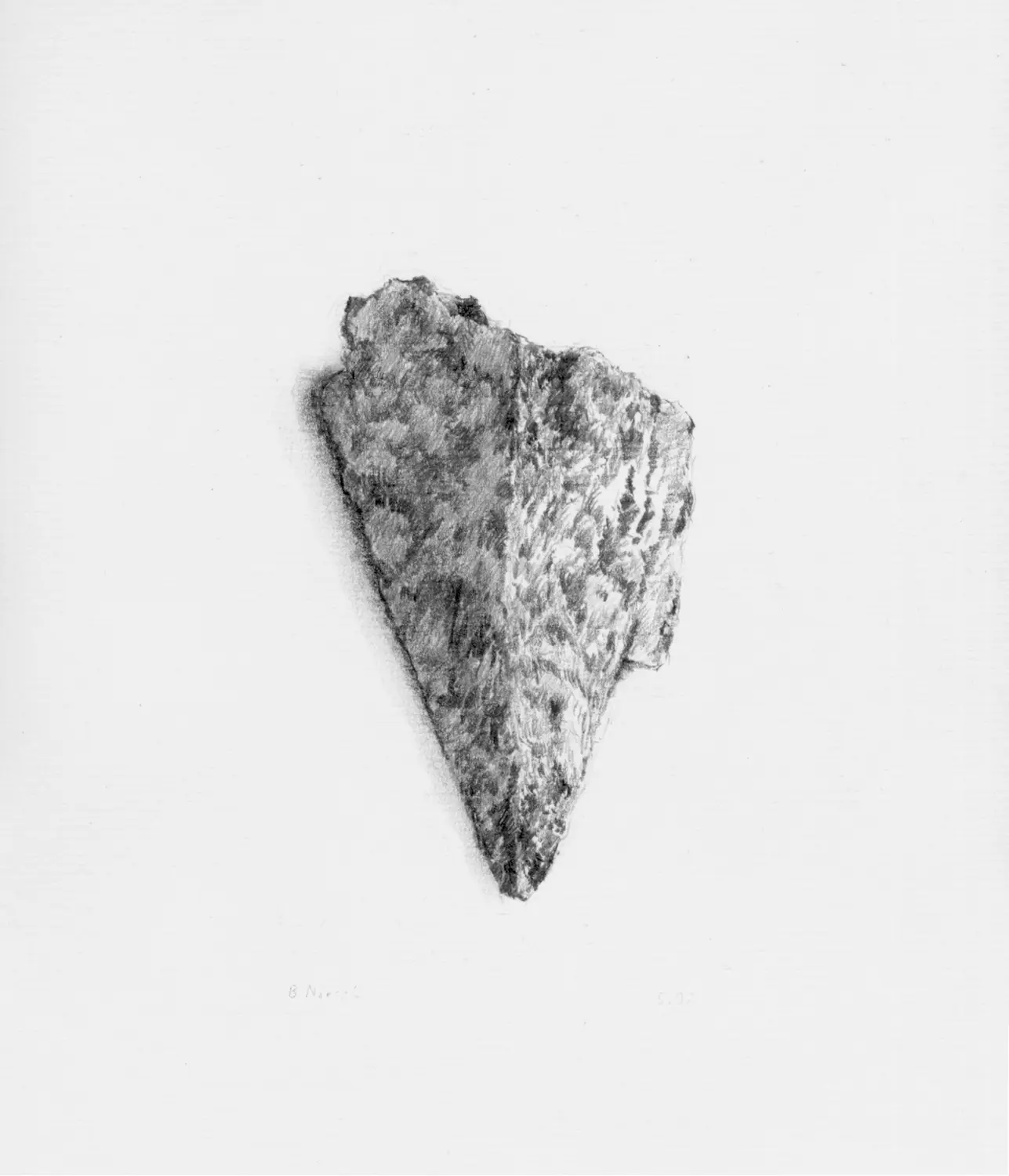 ´Keilstein´  (Bernried)  Bleistiftzeichnung