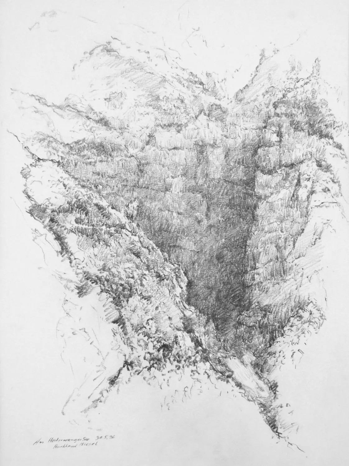 14 ´im Gebirge´ (Heiterwang) Bleistiftzeichnung