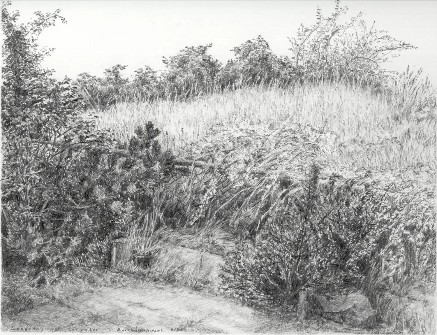 12 ´Terrasse´ (Langeoog) Bleistiftzeichnung