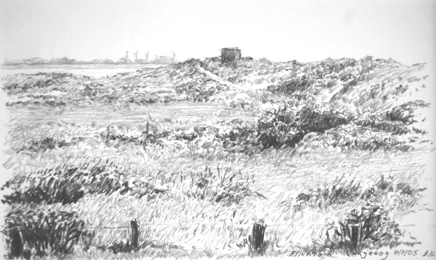 05 ´Flinthörn´(Langeoog) Bleistiftzeichnung
